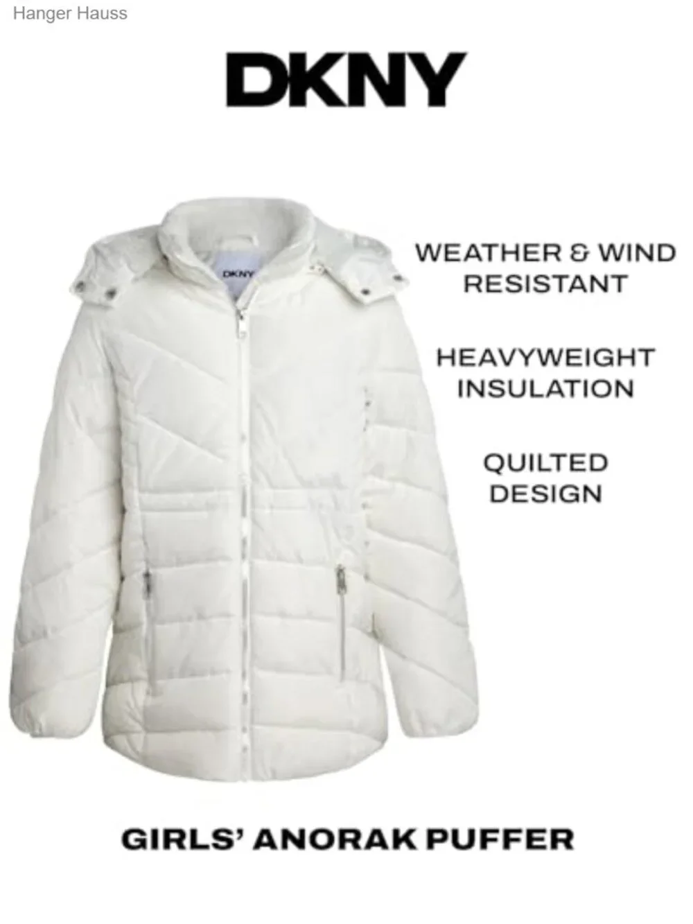 Girls Heavyweight Sherpa Lined Puffer Jacket Winter Coat Hooded Quilted